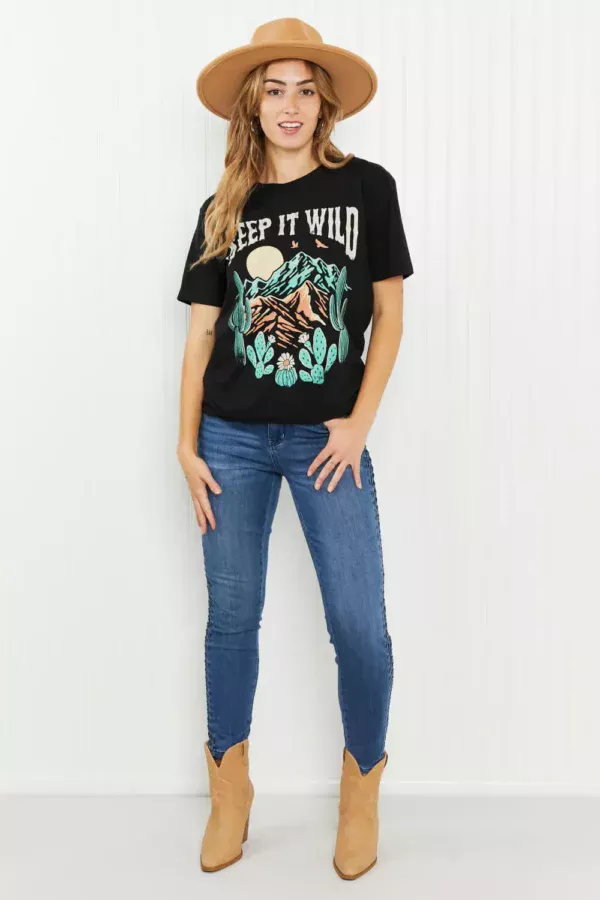 Women in keep it wild graphic tee